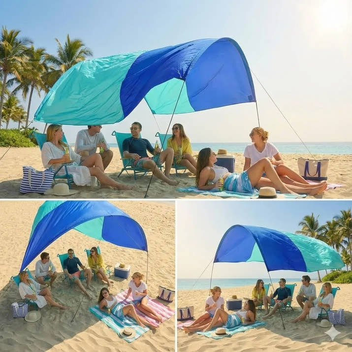 Wind-Resistant Beach Shade
